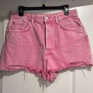 Pink Denim Women's Shorts